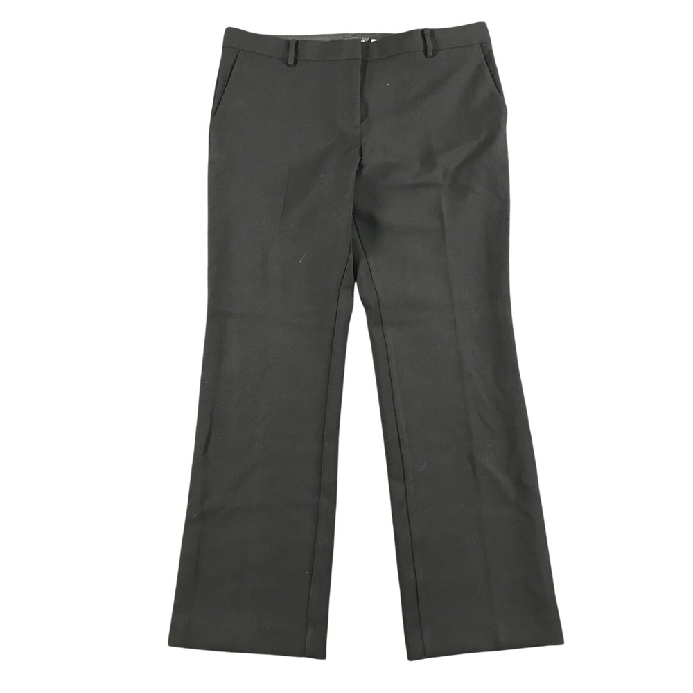 Ann Taylor Womens Black Straight Leg Dress Pants Professional Office Trousers